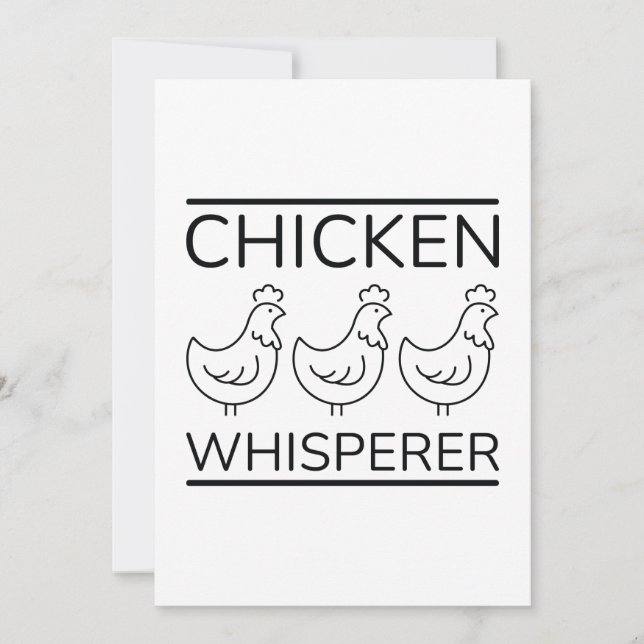 Carte De Remerciements Whisperer de poulet (Devant)