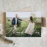 White Elegant Beatrice Script Mariage Photo