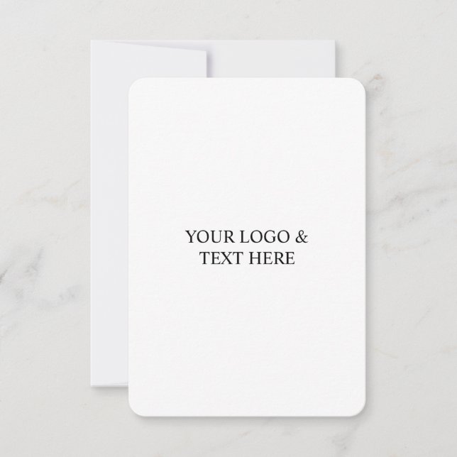 Carte De Remerciements White Personalized – Your Logo & Text Here (Devant)