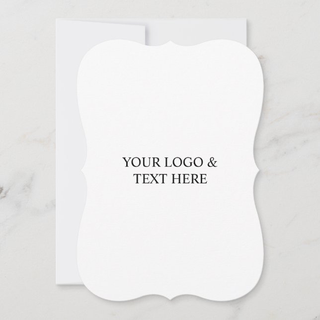 Carte De Remerciements White Personalized – Your Logo & Text Here (Devant)