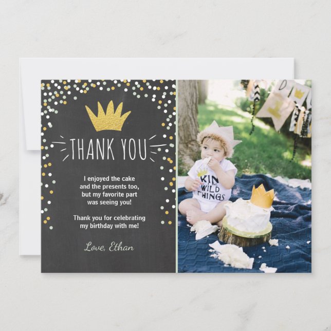 Carte de remerciements Wild choses Anniversaire Go (Devant)