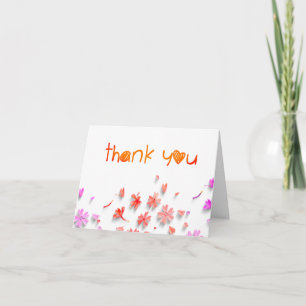 Carte De Remerciements Wildflower Love Is in Bloom Fête de Mariage
