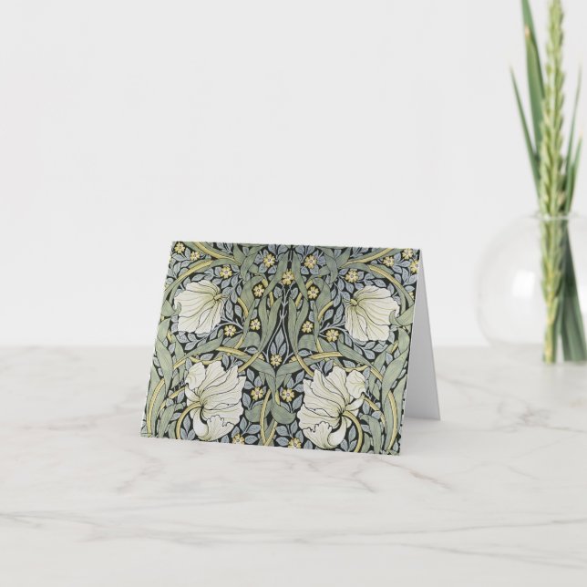 Carte De Remerciements William Morris - Conception Motif Pimpernel (Devant)