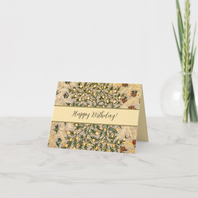 Carte De Remerciements William Morris Fruit Floral Jardin Fleur Classique (Devant)