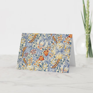 Carte De Remerciements William Morris Gold Lily Victorian Wallpaper