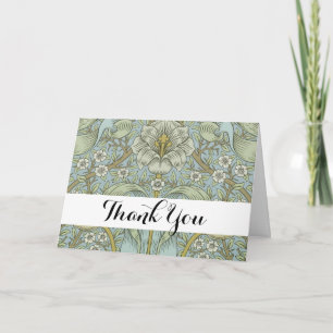 Carte De Remerciements William Morris Spring Thicket : Floral antique