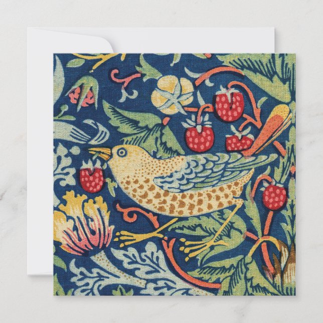 Carte De Remerciements William Morris - Thief aux fraises (Devant)