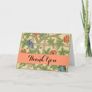 Carte De Remerciements William Morris Trellis Design classique de papier 