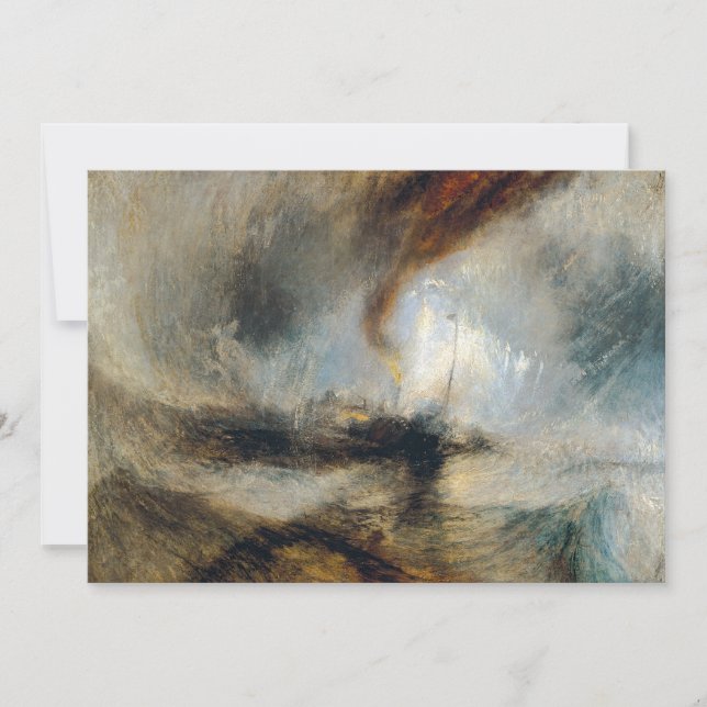 Carte De Remerciements William Turner - Tempête de neige (Devant)
