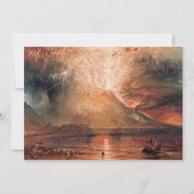 Carte De Remerciements William Turner - Vésuve en éruption (Devant)