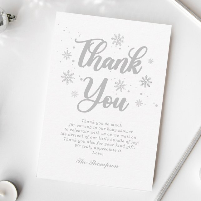 Carte De Remerciements Winter Wonderland Baby shower (Créateur téléchargé)