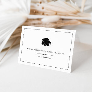 Carte De Remerciements With Gratitude Graduation Thank You Cards