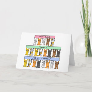 Carte De Remerciements With Thanks  for All Your Help