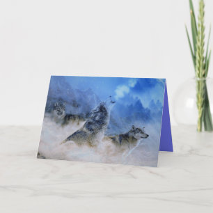Carte De Remerciements Wolf Spirits
