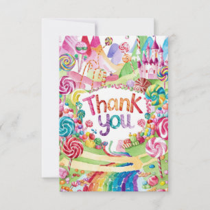 Carte De Remerciements Wonderland Candyland
