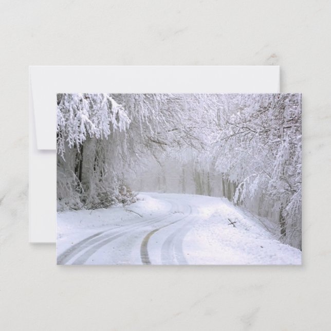 Carte De Remerciements Wonderland of Snow (Devant)