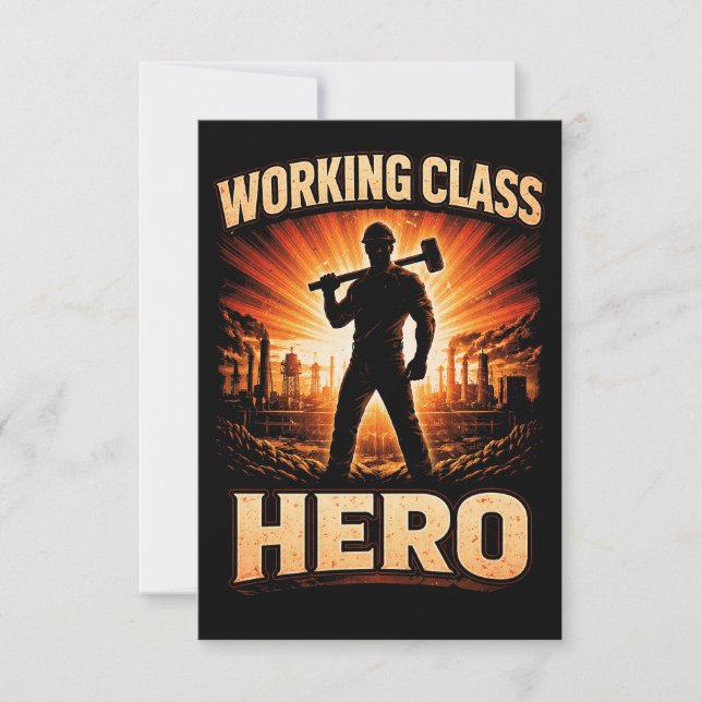 Carte De Remerciements Working Class Hero (Devant)
