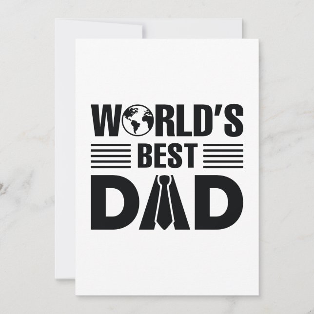 Carte De Remerciements World's Best Dad (Devant)