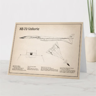 Carte De Remerciements XB-70 Valkyrie - Plan directeur de l'avion SD