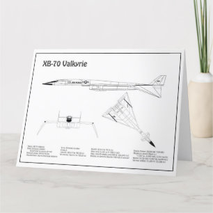 Carte De Remerciements XB-70 Valkyrie - Plans de plan d'avion BD