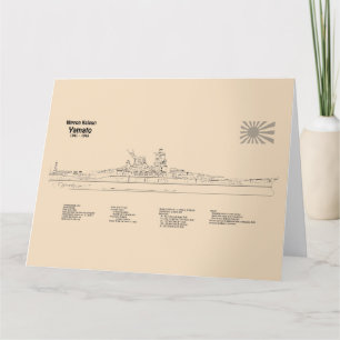 Carte De Remerciements Yamato - Plan directeur des navires SD