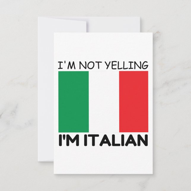 CARTE DE REMERCIEMENTS YELLING ITALIEN (Devant)