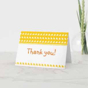 Carte De Remerciements yellow durow baby shower thank