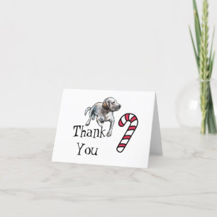 Carte De Remerciements Yellow White Labrador Retriever Thank You