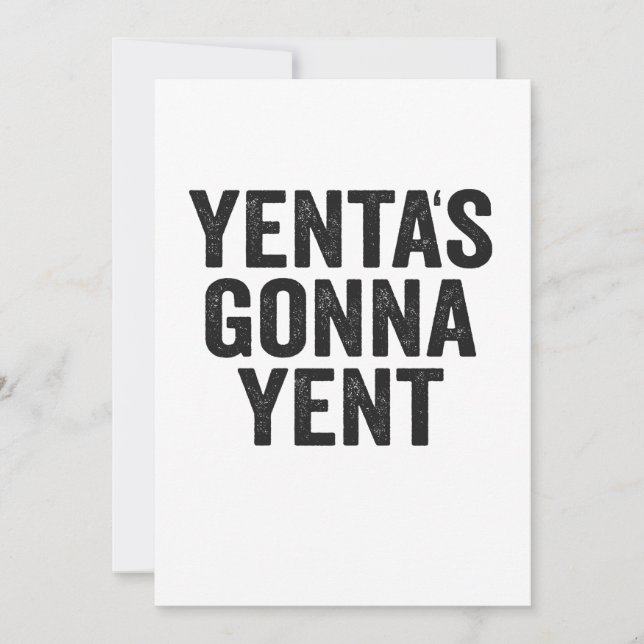 Carte De Remerciements Yenta's Gonna Yent Funny Jewish Hanukkah Holiday (Devant)