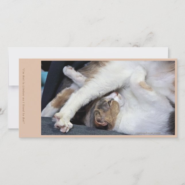 Carte De Remerciements Yoga de chat/visage sucré (Devant)