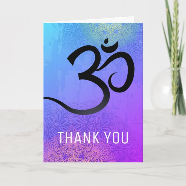 Carte de remerciements Yoga personnalisable (Devant)