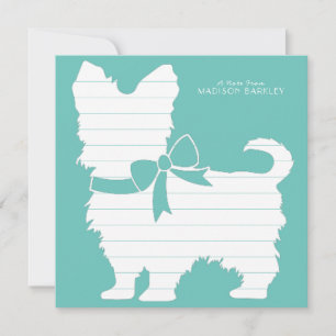 Carte De Remerciements Yorkshire Terrier Chien Chien Chien Chien Chien Ch