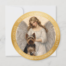 Yorkshire Terrier Love Jamais Meure Round Gold