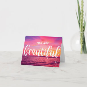 Carte De Remerciements You are Beautiful Notecard w. Enveloppe