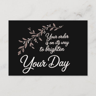 Carte De Remerciements Your Order is On Its Way Flat Thank You Card