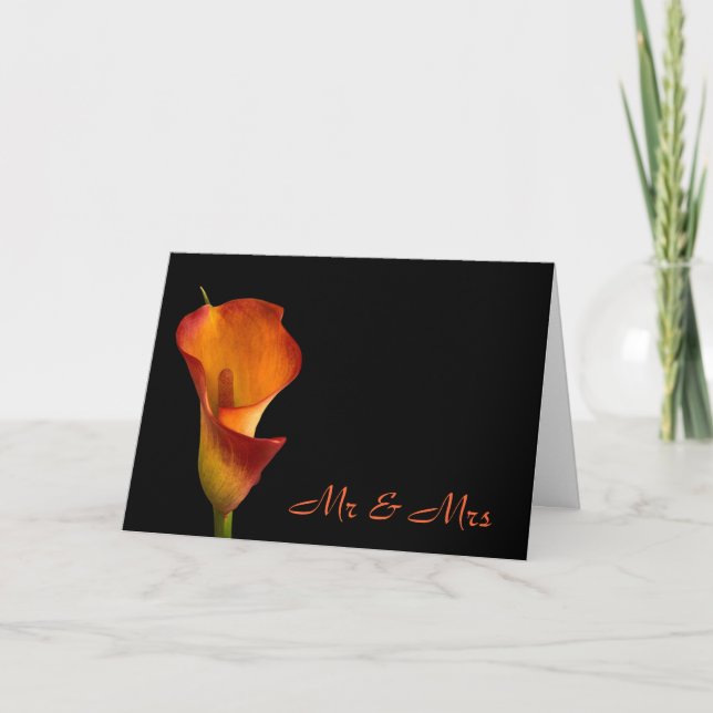 Carte De Remerciements Zantedeschia de flamme (Devant)