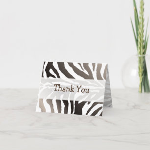 Carte De Remerciements Zebra Stripes/Thank You Note Cards