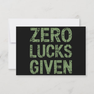 Carte De Remerciements Zéro chance donnée St Paddy's Day Hilarant Saint P