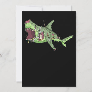 Carte De Remerciements Zombie de requin Cool Funny DO-IT-YOURSELF Costum 