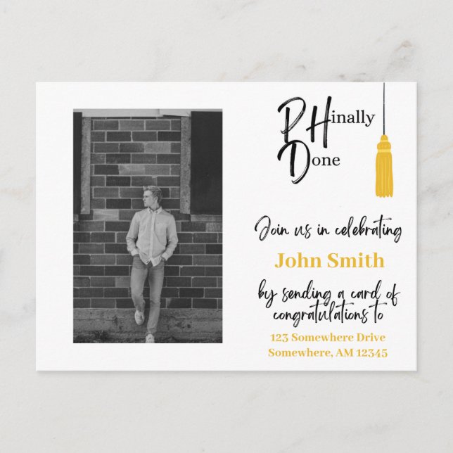 Carte de remise des diplômes de doctorat - Carte d (Devant)