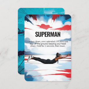Carte de remise en forme Superman avec support ble