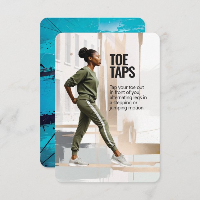 Carte de remise en forme Toe Taps avec support ble (Devant / Derrière)