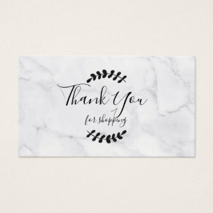 Carte de Remise Merci pour votre Achat en Marbre