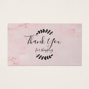 Carte de Remise Merci pour votre Achat en Marbre R
