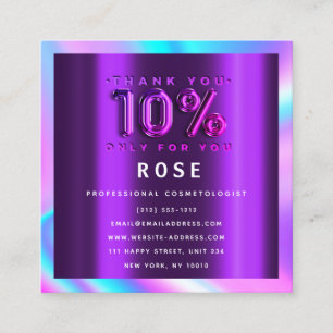 Carte De Rendez-vous 10% de réduction sur remise Logo Holographe Nomin