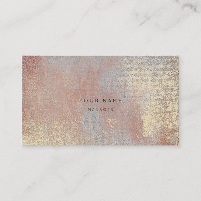 Carte de rendez-vous Abstraite Silver Rose Gold Me (Devant)