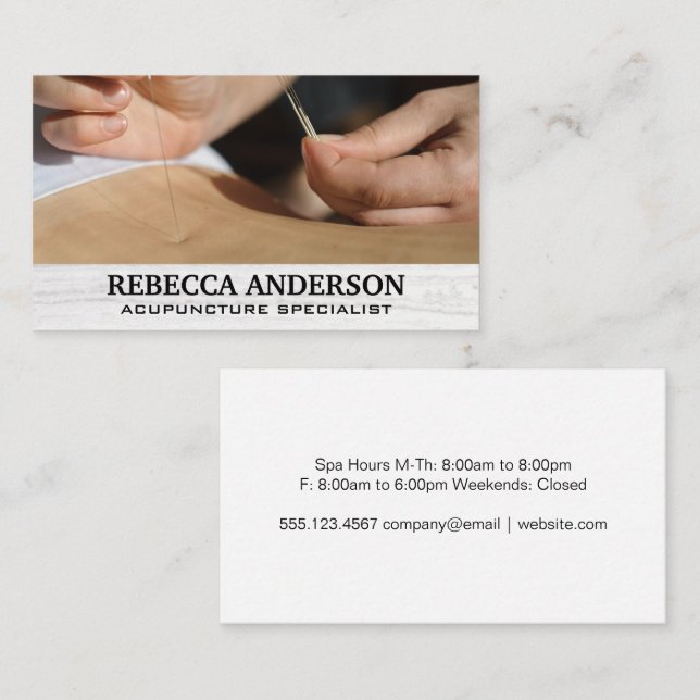 Carte De Rendez-vous Acupuncture Précédente Session | Médecine holistiq (Devant / Derrière)