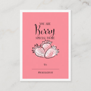 Carte De Rendez-vous Amusante Pun de Fruit Berry Classroom Valentine Ca
