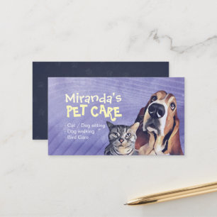 Carte De Rendez-vous Animaux de compagnie assis Bain Salon Grooming Foo