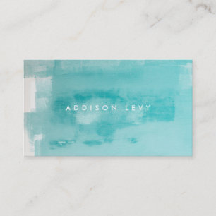 Carte De Rendez-vous Aqua Turquoise Grunge Peinture Perdue